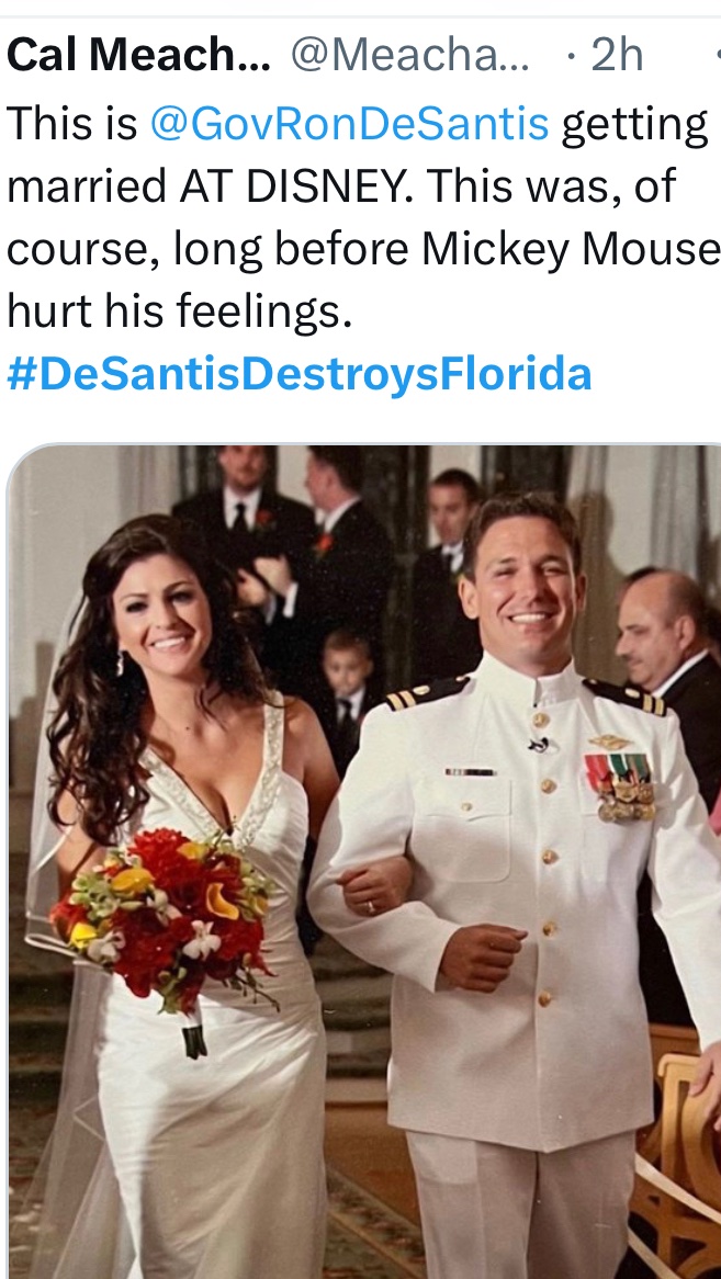 mwitch18's tweet photo. @Vizzajoe @krassenstein Disney employs more people and pays more taxes than you realize. They’re the vacation destination that created towns which have residents who pay taxes. 
#DeSantisDestroysFlorida https://t.co/M5oj2Q5M2y