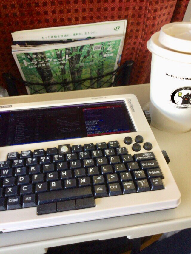 owljey's tweet photo. また車内で開発だ！ #DevTerm https://t.co/cxcUjE91GD