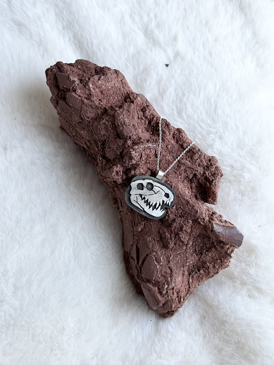 evydarlingg's tweet photo. Dimetrodon necklace I made with a real dimetrodon for added coolness. https://t.co/HdSWR1uRg9