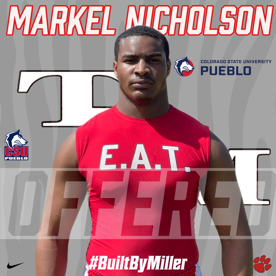 trmillertigers's tweet photo. T. R. Miller Athletics are proud of all of our Student Athletes and the opportunities they receive after they graduate from TRM!
Markel Nicholson has received an offer from Colorado State University at Pueblo to wrestle! Congratulations Markel!! #BuiltByMiller https://t.co/SS8AHv7Oq8