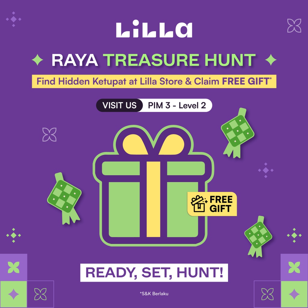 PondokIndahMall's tweet photo. Yuk ikutan Raya Treasure Hunt & Dapatkan FREE GIFT* menarik dari @lilla_id💜
How to get FREE GIFT:
1. Visit LILLA Store PIM 3 - Level 2
2. Find hidden ketupat at Lilla Store & Claim your FREE GIFT
*S&K Berlaku
#Lilla #LillaStore #MotherhoodGetsEasier https://t.co/YRBVFtt0DJ