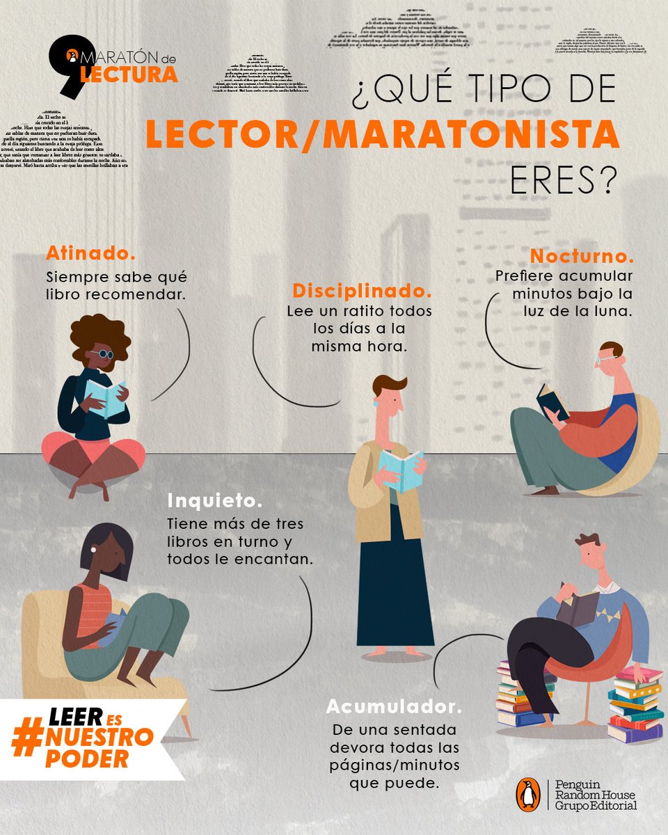 #LeerEsNuestroPoder, pero cada lector tiene diferentes formas de manifestar sus poderes. 💪📖 ¡Cuéntanos más sobre tu don y ayúdanos a regalar libros a quienes más lo necesitan! 🤓📚 Da clic y acumula minutos leyendo en el #MaratónDeLectura: 📕🫶 bit.ly/3Abm1U6