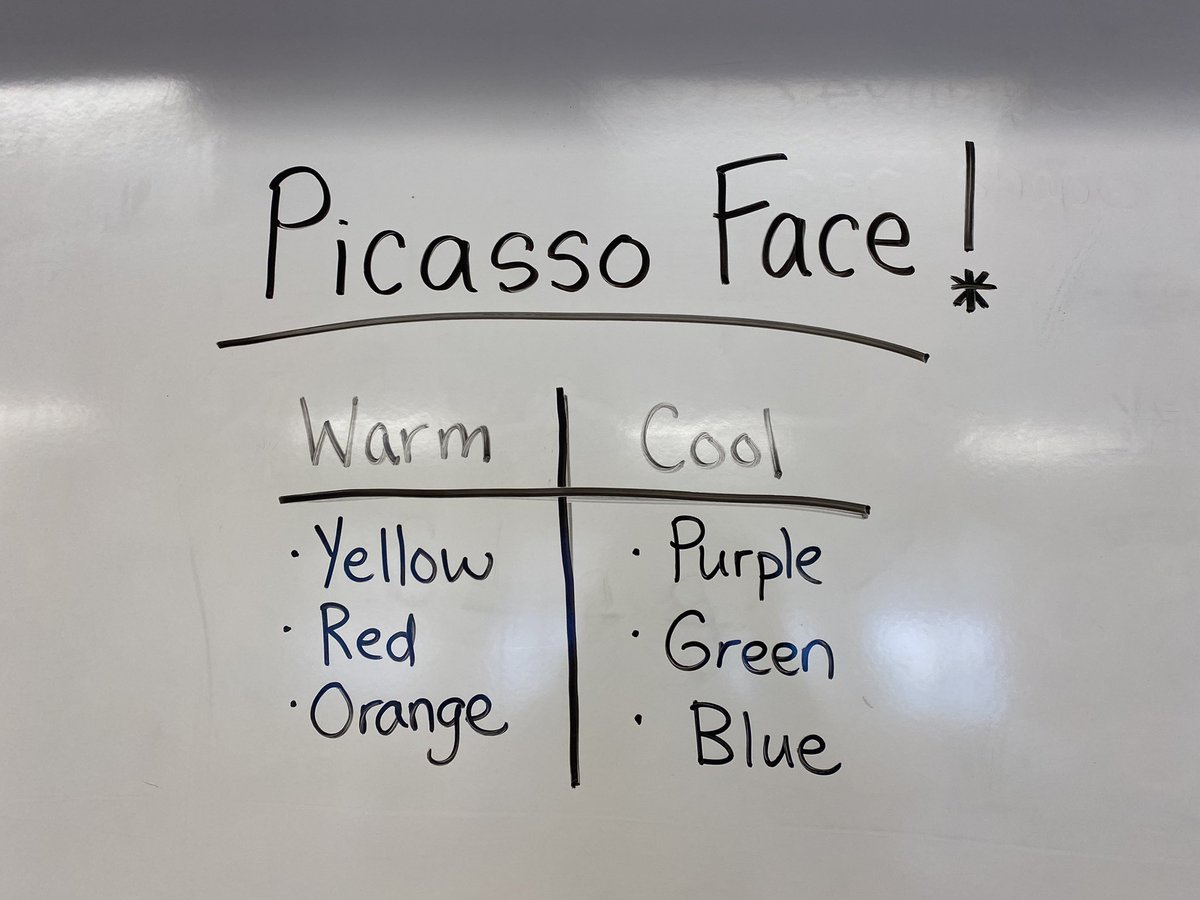 UpshawStars's tweet photo. Grade 1 and 2 Artists! Exploring warm and cool colours through Picasso inspired faces. https://t.co/2ye0WjB6FM
