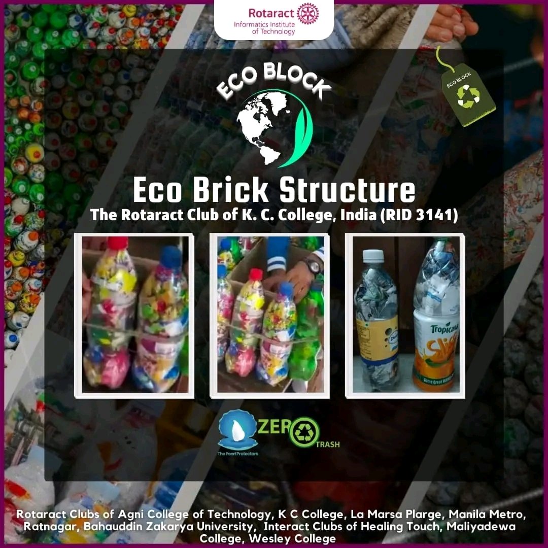 IITRotaract's tweet photo. Rotaractors of the Rotaract Club of K.C. College successfully built a dustbin using Eco bricks.
#EB #ecoblock #internationalservice #ecobrickstructures #rotaract3220 #LearnServeandStrive #imaginerotary #RACIIT #weareraciit #rotaractclubofkccollege #rotaract3141 https://t.co/6GiPoamObw