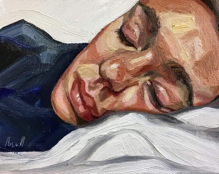 أنا علىَ وشك ان أنسىَ كيف ينام البشر

- Painting By Ania Hobson