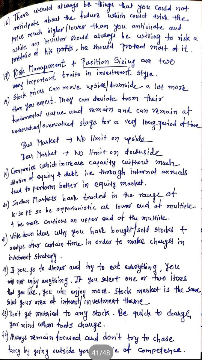 AlphaWizarDD's tweet photo. Hand Written notes of Star Investors of India.
(1) Ramesh Damini (slide 1)
(2) Vijay Kedia (slide 2) https://t.co/Re0cA6z8TI