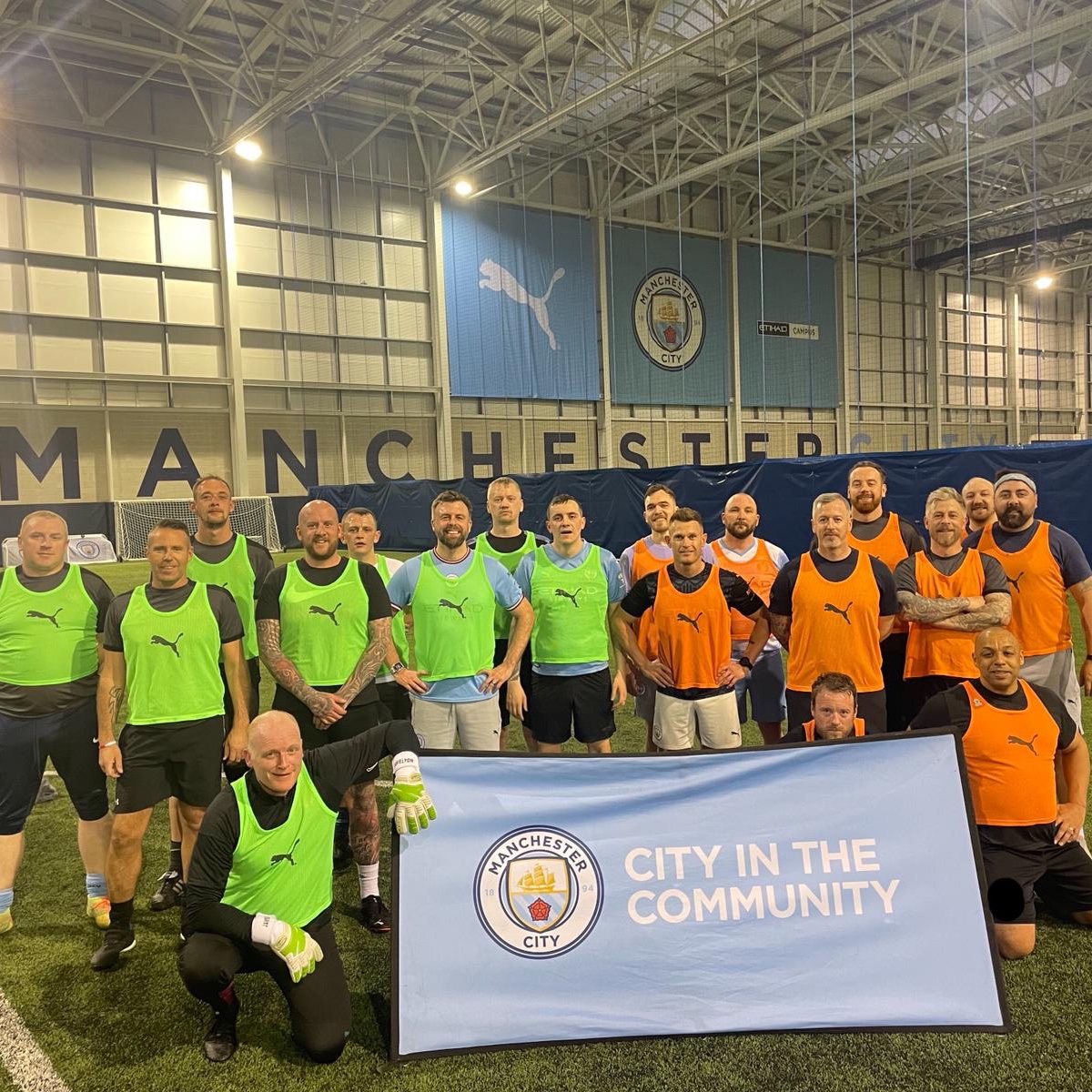 citcmancity's tweet photo. ⚽️ | Welcome back to our Military Veterans who returned to sessions this week after the Easter break.

#HealthyFutures https://t.co/cOs54e76VG