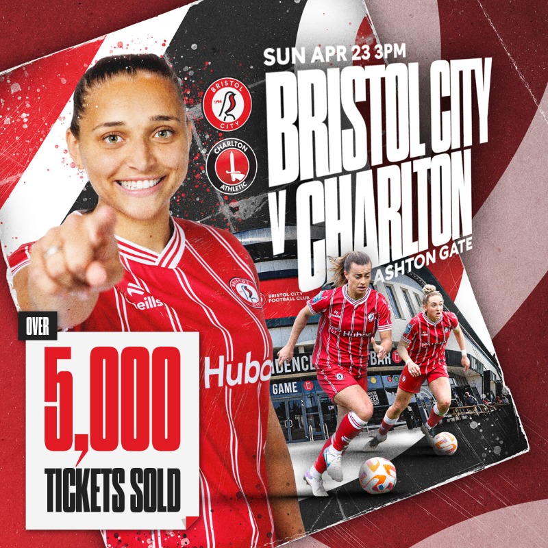bristolcitywfc's tweet photo. Over 5⃣0⃣0⃣0⃣ of you have already secured your seat in BS3! 🤩

Be the difference on Sunday: 👇