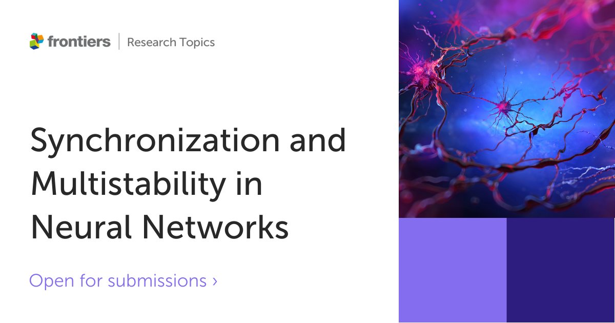 FrontNetPhysiol's tweet photo. 📢New Research Topic launched!

Led by Dr.@APisarchik , Dr. Franović, Dr. Malik and Dr. Zakharova, the collection will explore the recent advances in research relating to #synchronization and #multistability in #NeuralNetworks 
Submissions welcomed➡️https://t.co/fyGJk7rsBX https://t.co/tqAN4COqUc
