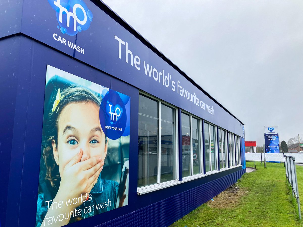 blaze_signs's tweet photo. The skies might not always be blue here in the UK but you can bet that this IMO Car Wash in Bridgend will be!

It’s another homerun for IMO Car Wash and the Blaze Team with a complete transformation to the site. 
.
#branding #signage #carwash #advertising https://t.co/GvUds2V27i