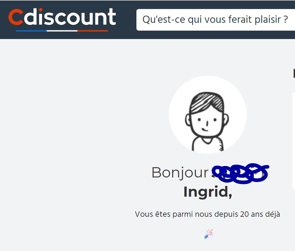 Guinarwen's tweet photo. @Cdiscount 20 ans. Déjà. Dingue. 
Impossible de remettre la main (enfin, la souris) sur le mail de notre 1ère commande (tri numérique, sobriété, tout ça...). https://t.co/fN4dgrtJvk