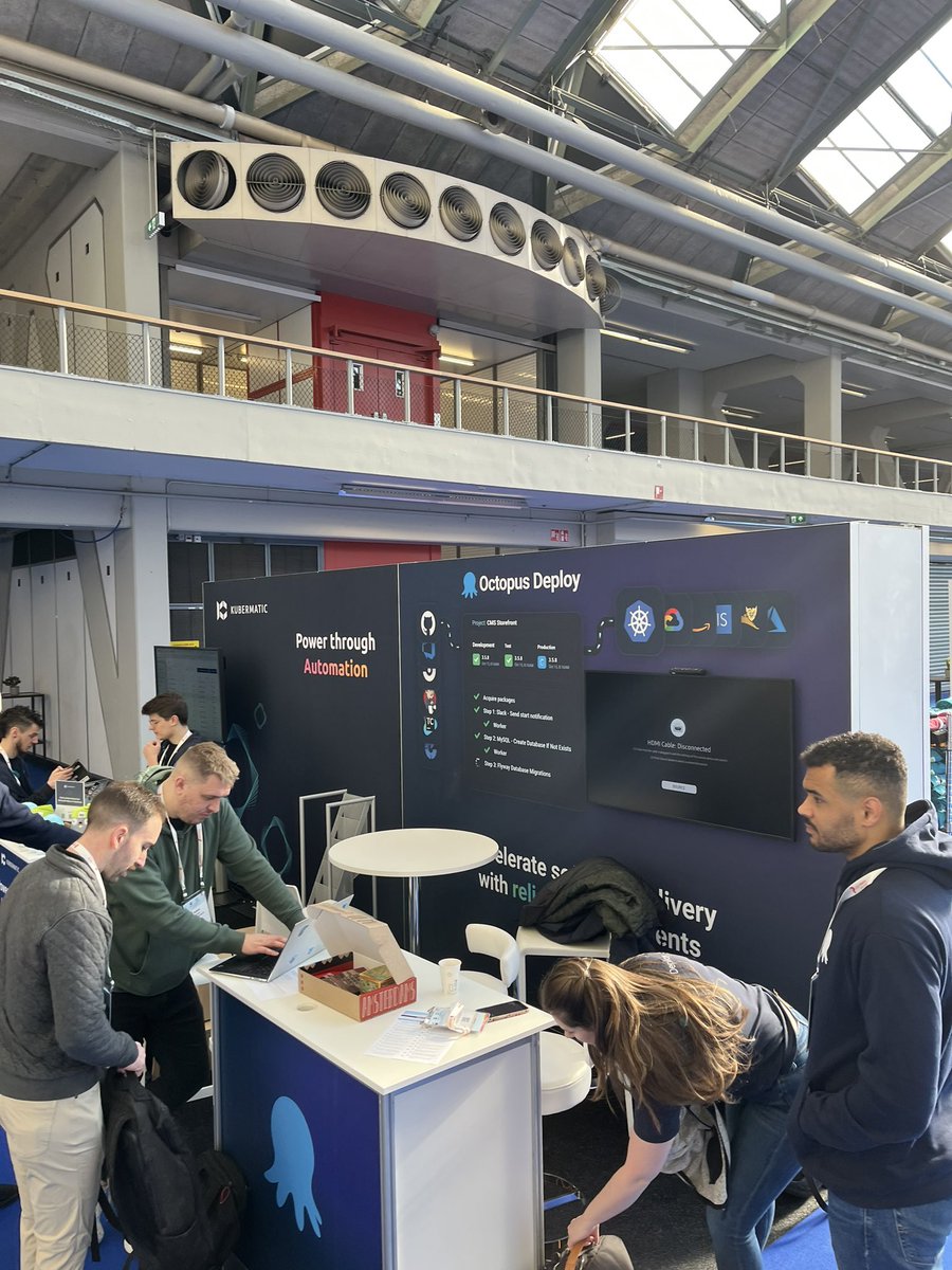 daskino's tweet photo. Getting the Booth S103 ready at #KubeconEU https://t.co/Gckir2WyyY