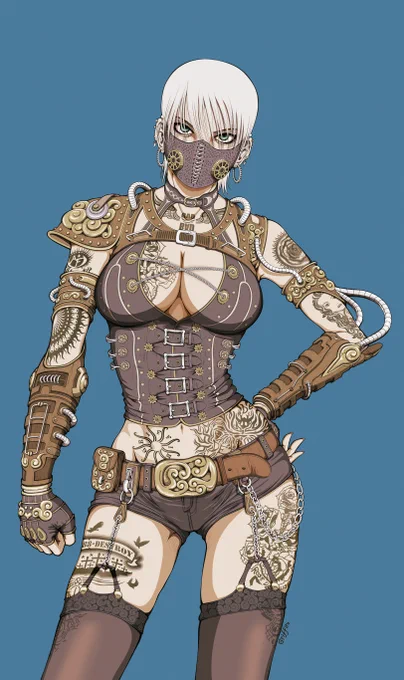 #再掲したらフォロワーが増えるらしい かかってこんかい 〜EP1〜再掲ですが元々Tattooを入れる予定だったので加筆した完全版です。#イラスト #illustration 