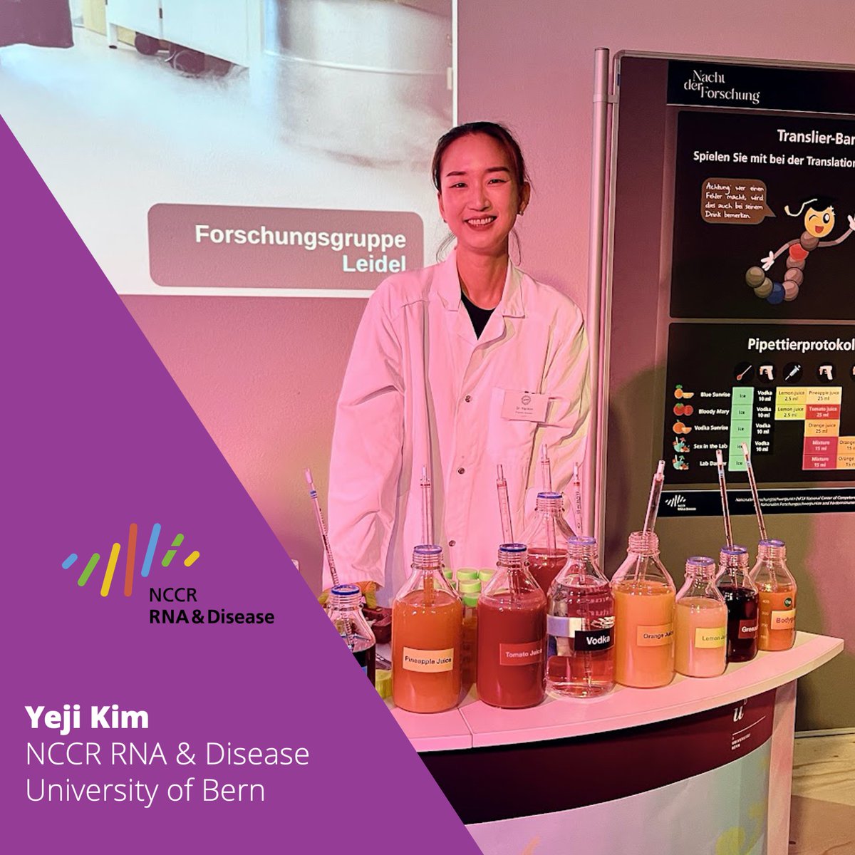 “Since I am investigating an absolutely unknown protein, my target doesn’t have a name yet, and I get to name it!” Meet <a href="/NCCR_RNADisease/">NCCR RNA & Disease</a> researcher Yeji Kim <a href="/DCBPunibern/">DCBPunibern</a> <a href="/unibern/">Universität Bern</a> in today's <a href="/NCCRWomen/">NCCRWomen</a> portrait: bit.ly/40eNAqd