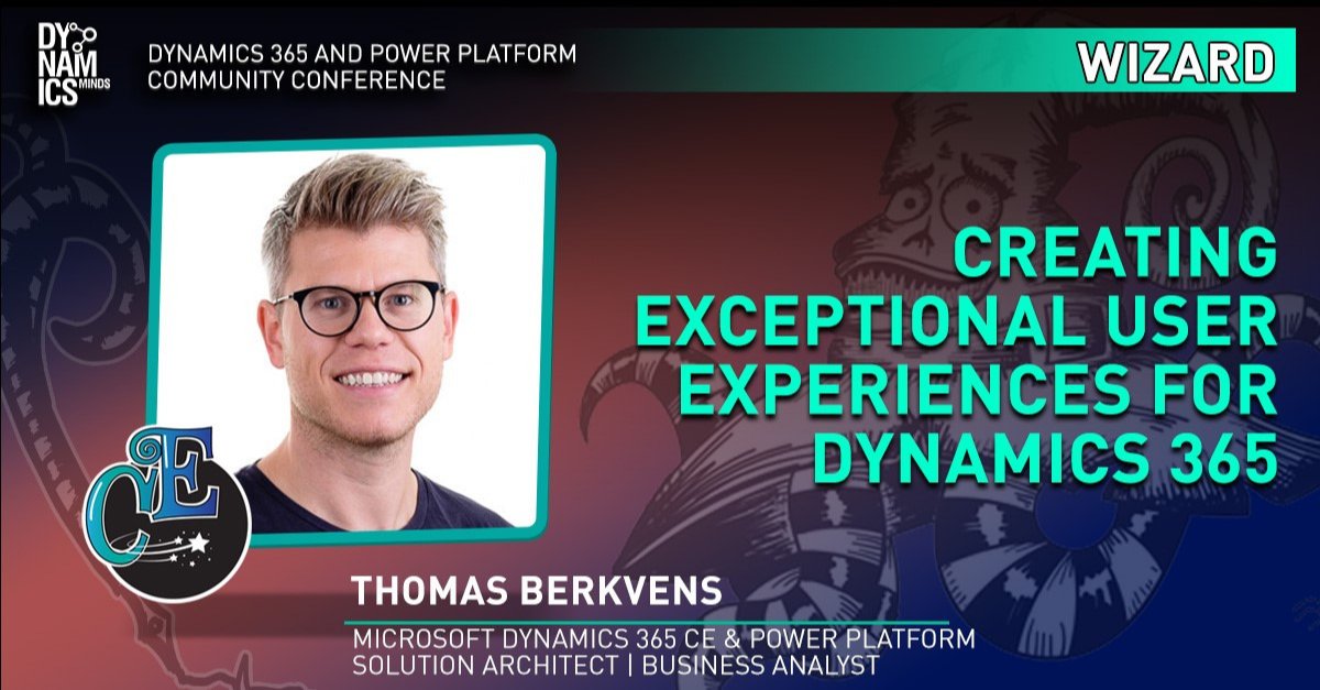 May 24th, Thomas will explore common UX patterns and apply them to #Dynamics365 design at the <a href="/dynamicsminds/">DynamicsMinds</a> Conference. He will provide you strategies and toolkit to create engaging applications that your users will love.
dynamicsminds.com #msdyn365