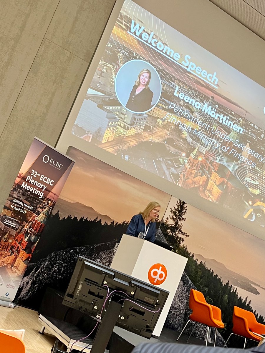 NannaPolonen's tweet photo. Excited to join the 32nd ECBC Plenary Meeting in Helsinki 💎Great speakers with interesting topics 🏠🌿 @EMF_ECBC  
@Nordea_FI @JussiPajala @Nordea @OP_Ryhma 
#Sustainability #housingmarket #coveredbonds https://t.co/8Yv457BNYH