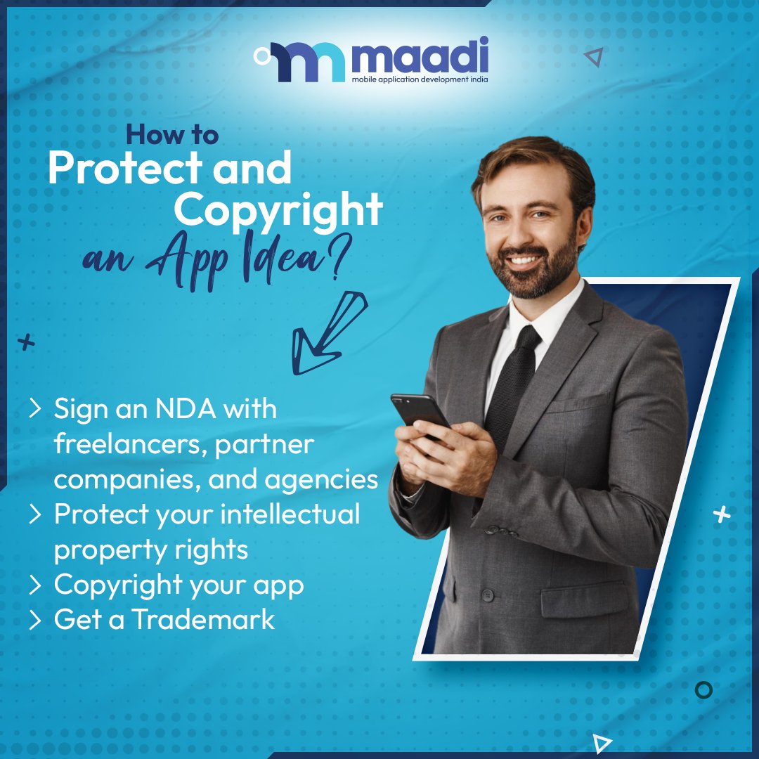 mobileappsindia's tweet image. Protect your app idea like a pro with these simple steps. We've got you covered. Let's ensure your hard work is protected and secure.
#maadi #mobileappdevelopmentinindia #blockchainappdevelopment