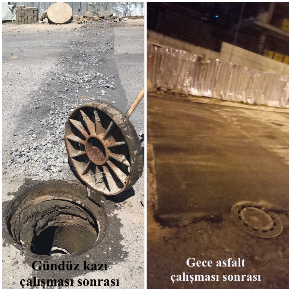 CKaanYAVUZ's tweet photo. Sen uyurken, senin için çalışanlar var bu şehirde!
Ana caddede yapılmış bir kazı çalışması sonrası, #AYKOME kararları gereği yol #asfalt kaplamasını, trafiğin olumsuz etkilenmemesi için #gece yapıyoruz.
👷🏻♂️🦺🚧🚚🚜⛏
#İstanbul #İBB #İSKİ #İSKİÜsküdarŞubeMüdürlüğü https://t.co/ev97SsWavR