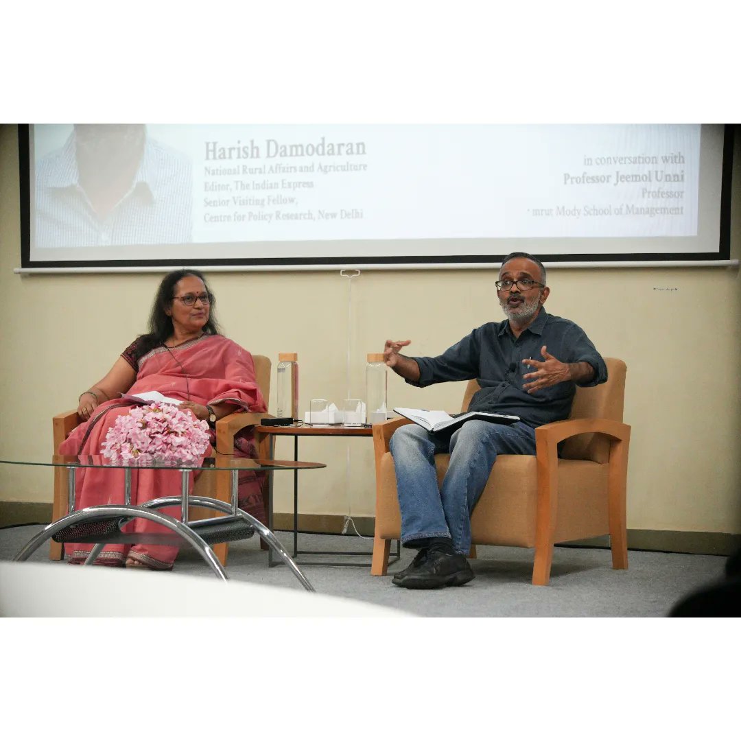 AMSOM_Ahmedabad's tweet photo. The Nalanda event, held on April 12, 2023, titled "#GreenRevolution 1.0 to Green Revolution 2.0," was a thought-provoking #Discussion between Mr Harish Damodaran, the National #ruralAffairs and #agriculture Editor at the @IndianExpress and Professor @JeemolUnni.
#AMSOM https://t.co/rXnTkhtChE