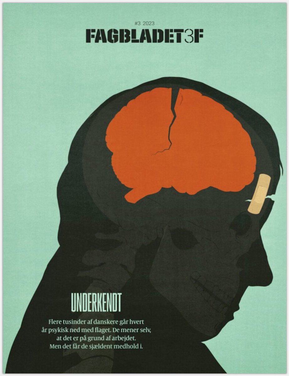 Several thousand Danes go each
year mentally down with stress. Their own thinking which is a cause of work.
But they rarely succeed in prove it.

For 3F Fagbladet
AD Julie Asmussen