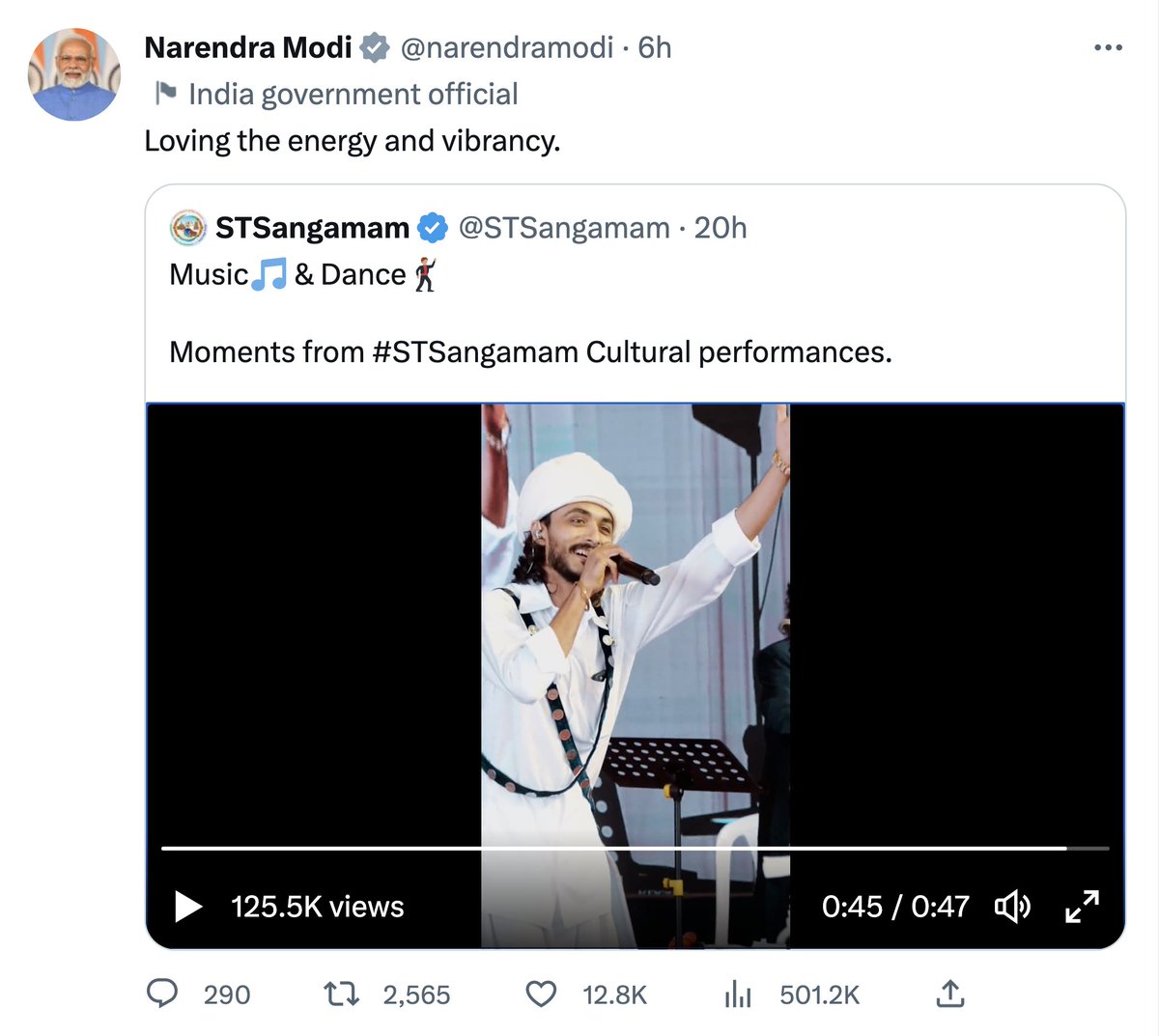 Talent gaining the appreciation that it deserves!
Prime Minister #NarendraModi retweeting a performance by our exclusive artist #RushabhAhir has left us gratified!

#Talent #Singer #FolkSinger #GujaratiSinger #Artist #Gujarati #TalentManagement #IndianSinger #Folk #IndianFolk