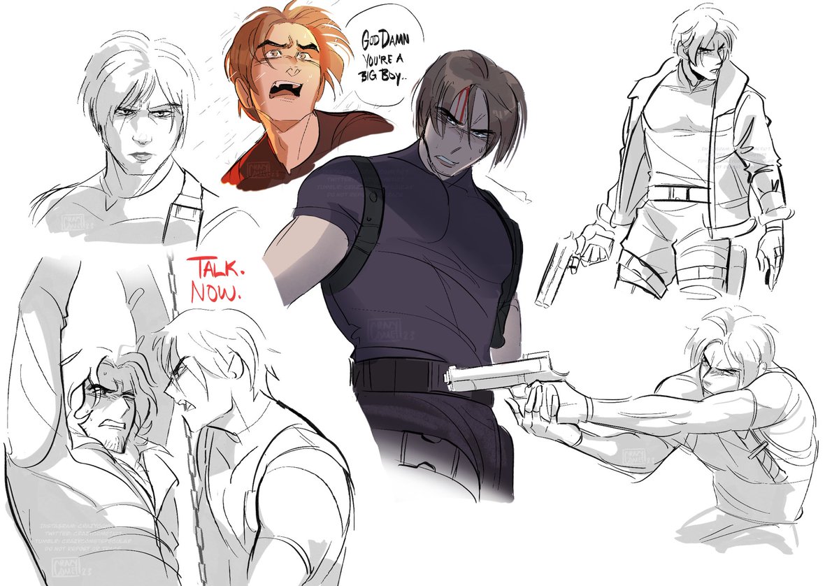 CrazyComet107's tweet photo. You’re telling me those residents turned evil ⁉️
#ResidentEvil #Re4 #LeonKennedy #fanart https://t.co/AJo7pC8D48