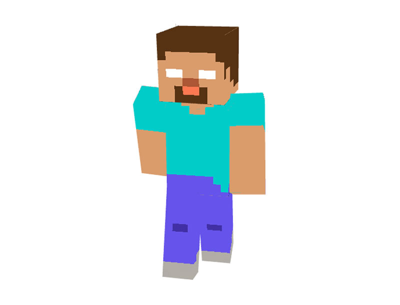 I❤️Minecraft on X: Steve model: #Herobrine Bare Bones Skin   #MinecraftSkins ✓   / X