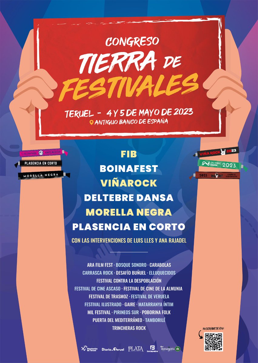 27 festivales de España de música, cine, teatro, danza o literatura se reúnen en Teruel el 4 y 5 de mayo en el I Congreso ‘Teruel, Tierra de Festivales’ que impulsa la <a href="/DPTeruel/">Diputación de Teruel - DPT</a>. Intercambiarán experiencias y debatirán sobre un modelo cada vez más en alza. 👇🏾