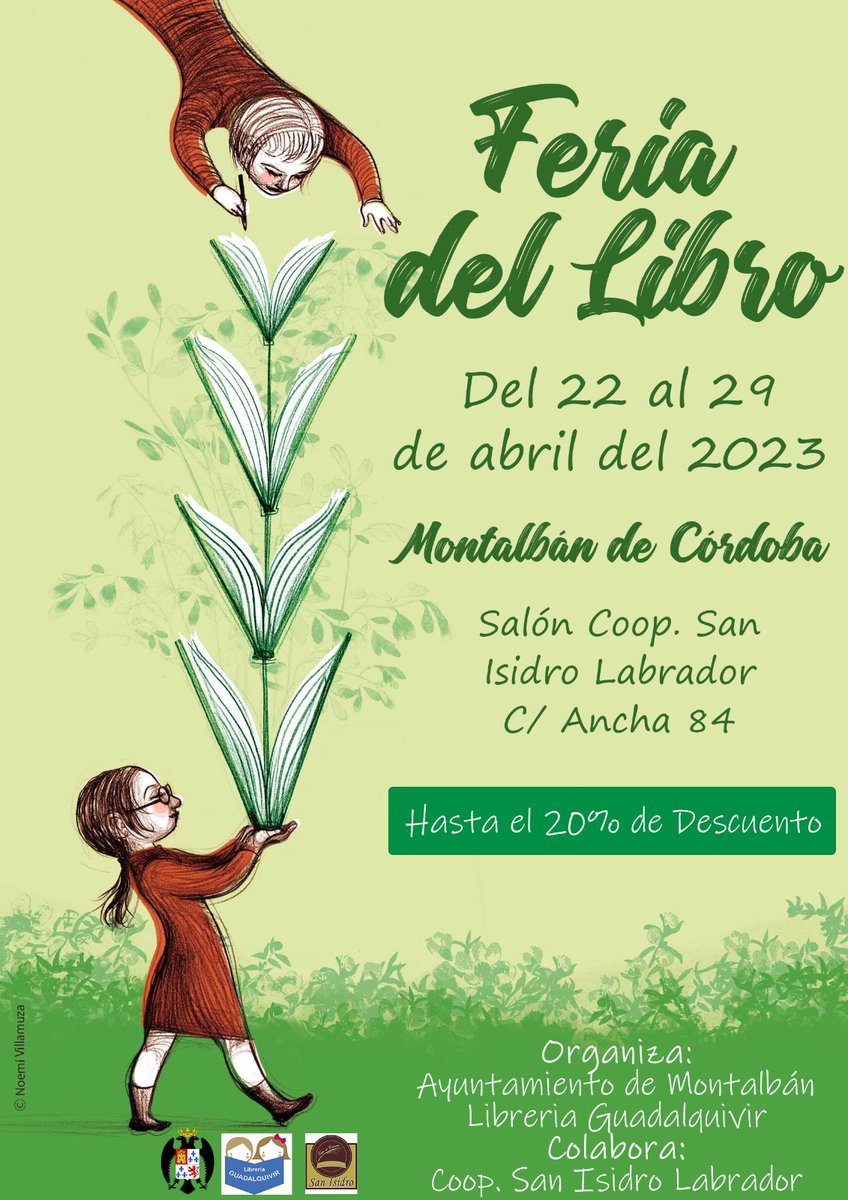📖 𝗖𝗨𝗟𝗧𝗨𝗥𝗔 | El sábado 22 dará comienzo la Feria del Libro 2023, que durará hasta el 29 de abril.
Una semana repleta de actividades, cultura y descuentos para promover la cultura que tendrá lugar en el Salón de la Coop. San Isidro Labrador, situado en la calle Ancha 84