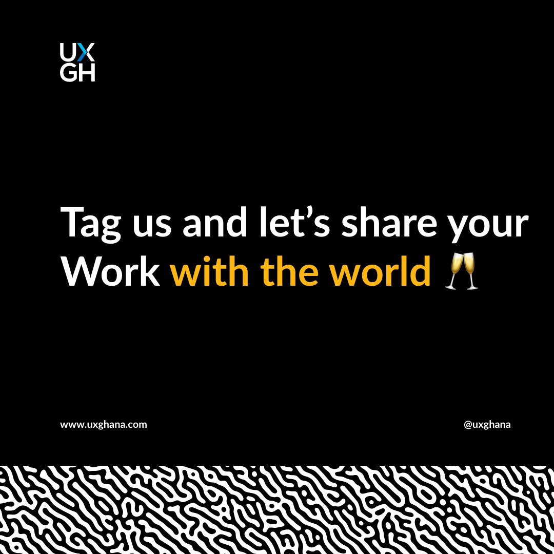 uxghana's tweet photo. Tag us in your social media posts and let us share your work with our audience. Don't be shy - we believe that everyone has something valuable to share, and we can't wait to see what you've been up to.💙🥂

#community #userexperience #designexperience #uiuxdesign #creativity https://t.co/rjOCpo8ekJ