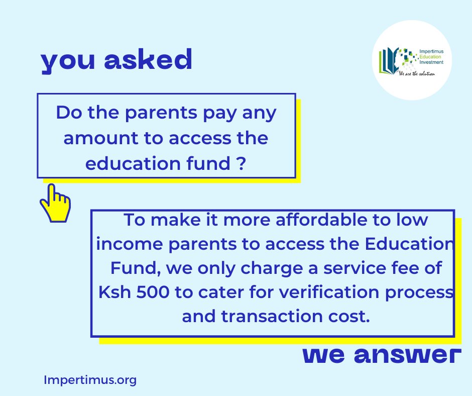 To make it more affordable to low income parents to access the Education Revolving Fund, we only charge a service fee of Ksh 500 to cater for verification process and transaction cost.
lght.ly/j1i0eo9
#keepingchildreninschool
#educationrevolvingfund