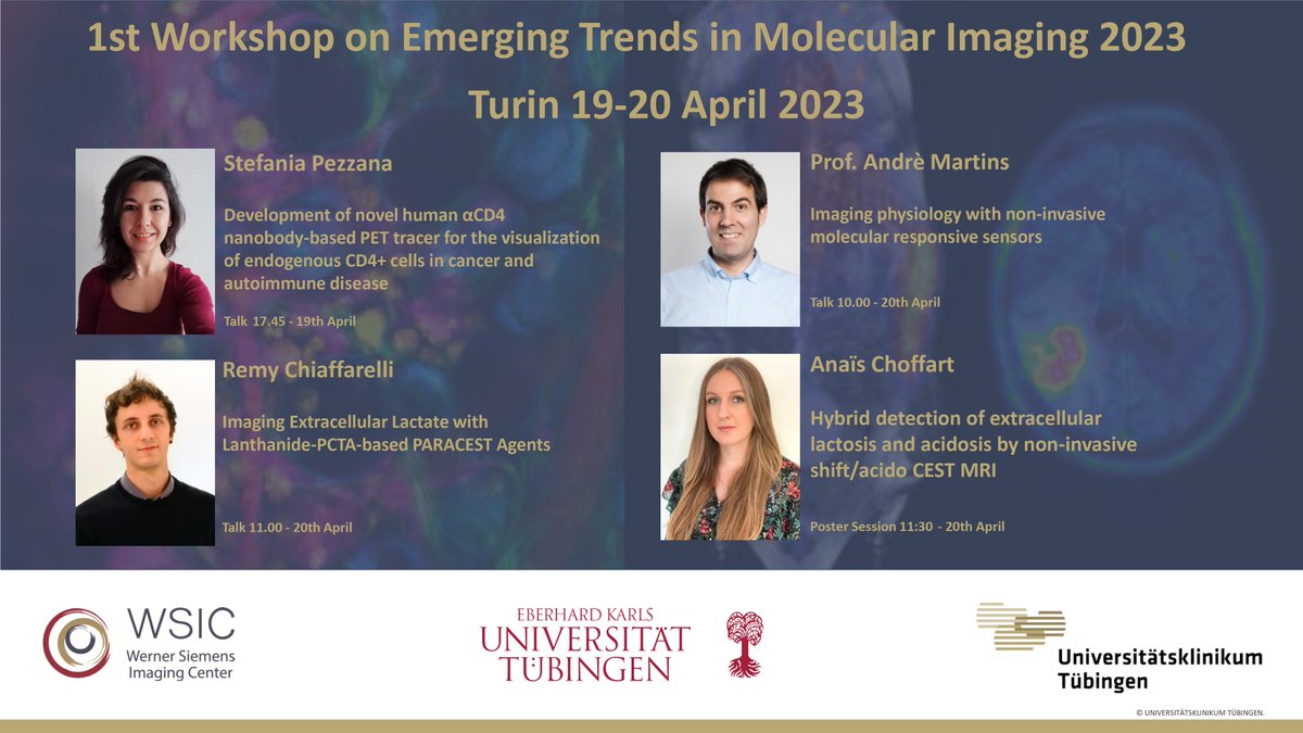 We are joining the 1st workshop on Emerging Trends in #Molecular #Imaging, organized by the Molecular Imaging Center (CIM), University of Turin <a href="/unito/">Università di Torino</a> and the Institute of Biostructures and Bioimaging (IBB) – National Research Council of Italy (CNR): mbc.unito.it/it/eventi/work…