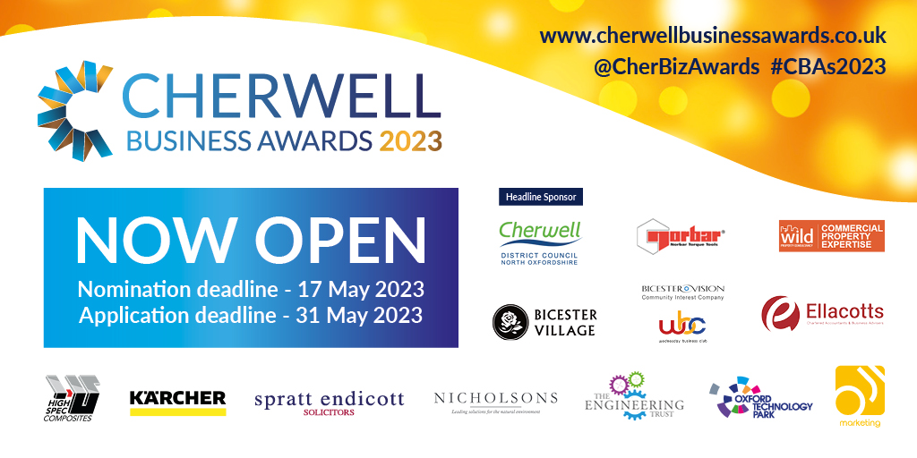 It's that time of year when you get to nominate or apply to be this year's <a href="/Ellacotts/">Ellacotts</a> Business Person of the Year for the Cherwell Business Awards 🏆 Don't wait, click here to apply or nominate someone.👇
Apply: ow.ly/zljo50NL7sj
Nominate: ow.ly/7Rn650NLBoq