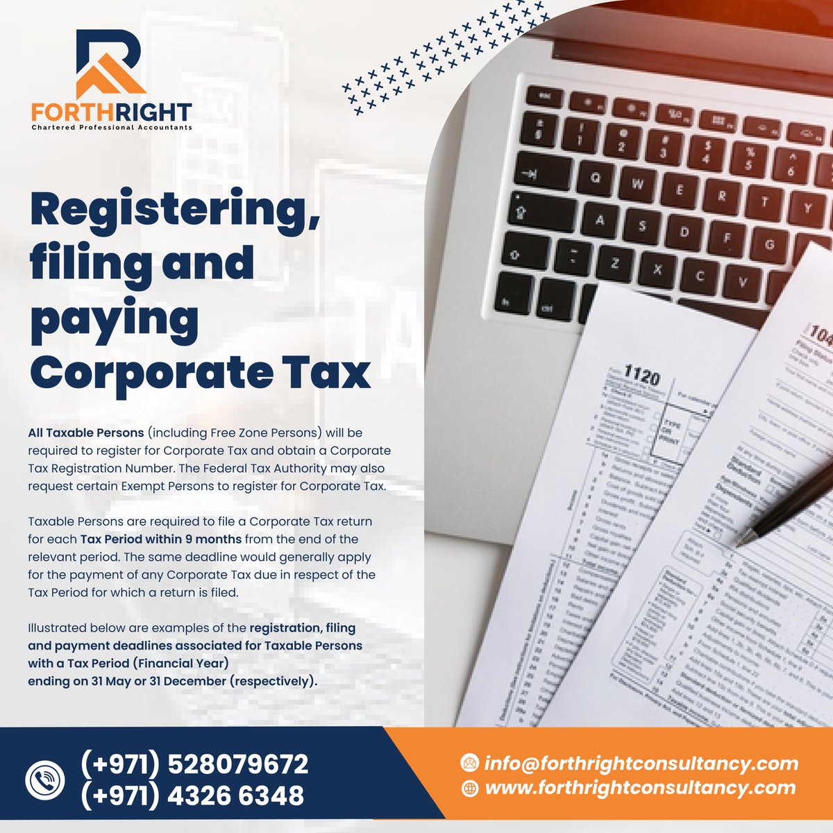 ForthrightCons2's tweet photo. 📞Call us now (+971) 43266348, (+971) 52 807 9672
.
#forthright #forthrightcompany #dubaitax #corporatetaxuae #forthrightax #forthrightadvice #finance #uae #taxrateupdates #taxrates #corporatetaxation #corporatetaxdubai https://t.co/1KYzBzasku