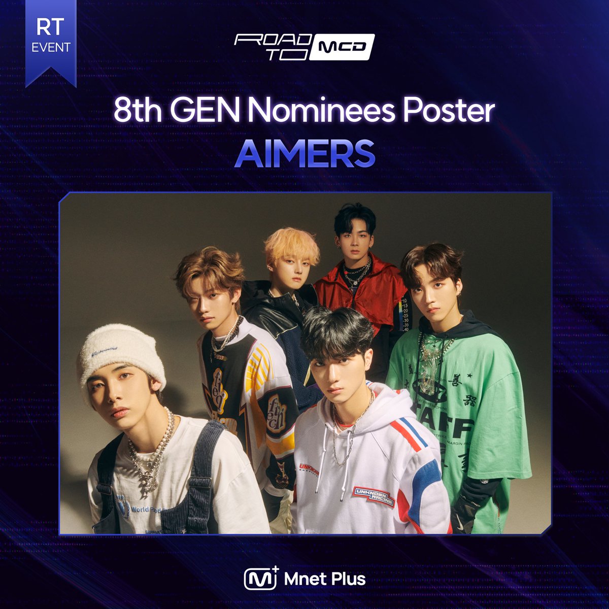 mnetplus's tweet photo. [#ROAD_TO_MAX] @AIMERS_AMRS
RT MISSION! Raise the momentum for the stage!
Your RT makes the Mnet special stage 

Selfies from artists whose post have reached 1000 RT will be revealed ♬

RT and vote!
👉https://t.co/AUUrmtvIwG
~4/24 3pm (KST)

#MnetPlus #엠넷플러스 #AIMERS https://t.co/CSb7mT5sWm
