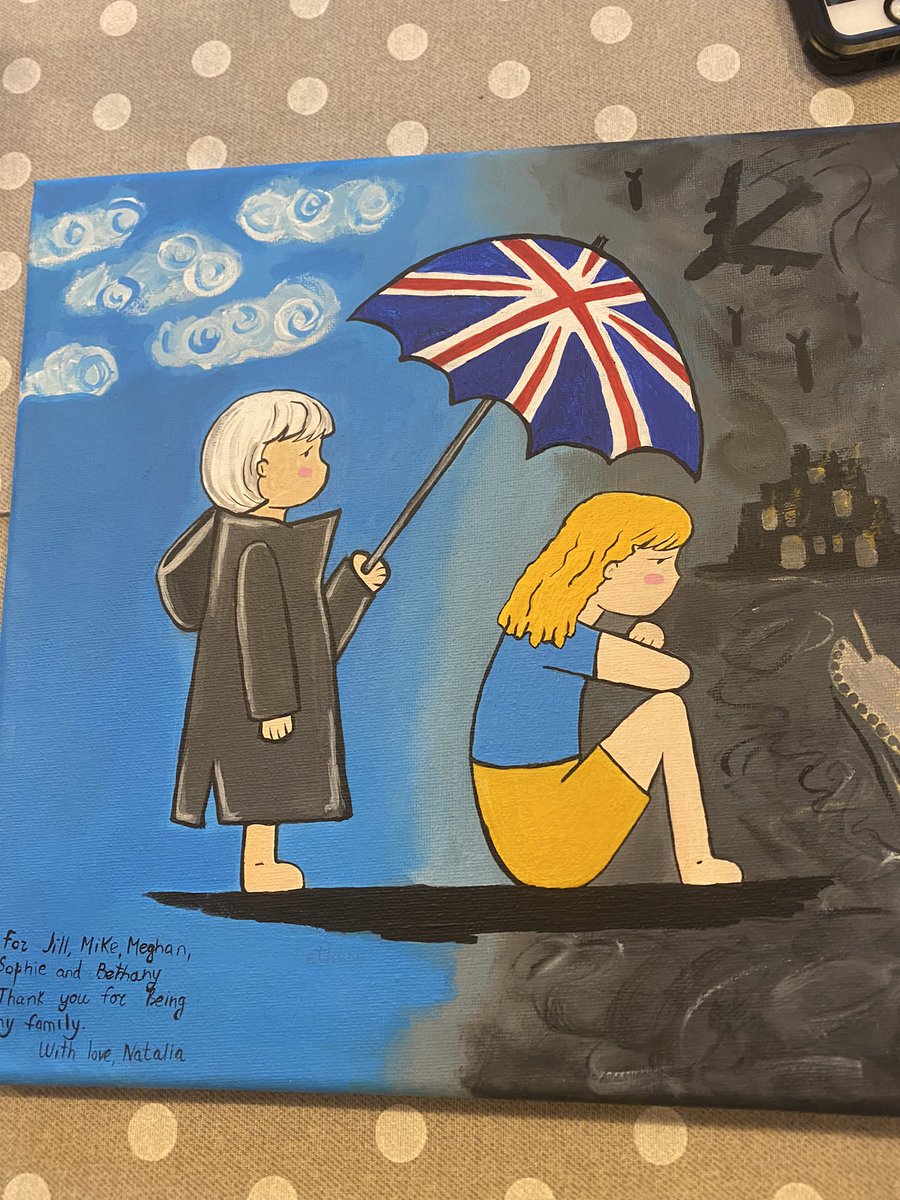 A leaving gift from our lovely Ukrainian guest who has lived with my family for the past year. In bits 🇺🇦