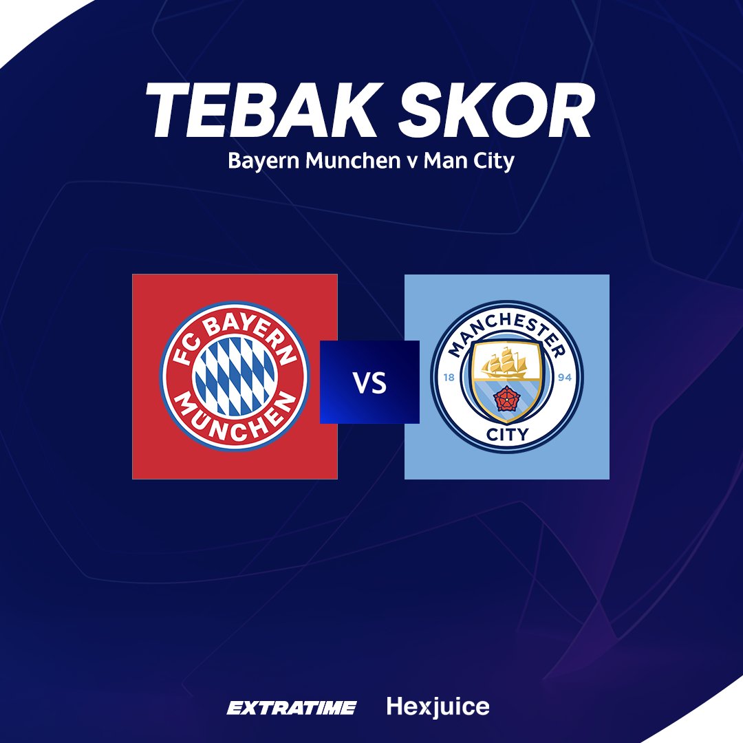 idextratime's tweet photo. ⚡️ Kuis Tebak Skor Munchen vs Man City
Berhadiah total Rp200 ribu + eLiquid Hexjuice untuk 2 orang!

Contoh: Munchen 4-1 Man City #Hexjuice #HexjuiceXExtraTimeIndo 

Syarat:
- Follow @hexjuice_ 
- RT &amp; Like tweet ini
- Jangan lupa hashtag
- Pemenang acak
- Max jawab 3x https://t.co/YbuGUcP2ag