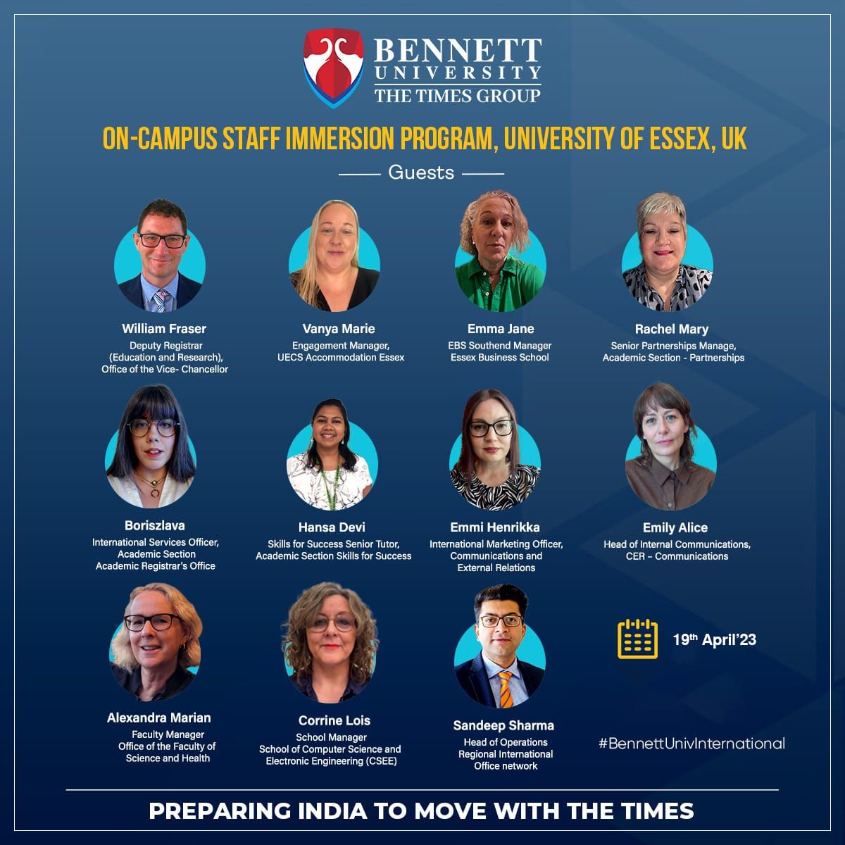 BennettNoida's tweet photo. Bennett University is here with an On-Campus Staff Immersion Program with the University of Essex, UK. With this program the university aims at offering an intensive training experience for the faculty and staff. Looking forward to an informative session.
#BennettUniversity https://t.co/aE15LRznAM
