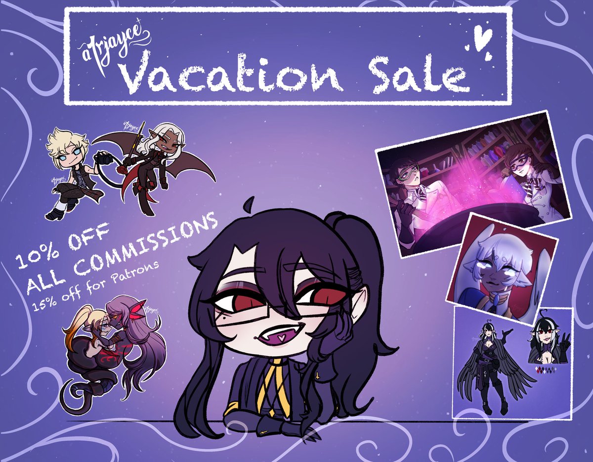 a1rjayce's tweet photo. Good afternoon!  I’m currently running a sale to save up for a vacation!

Feel free to DM me for details! https://t.co/TO0MfENdSu