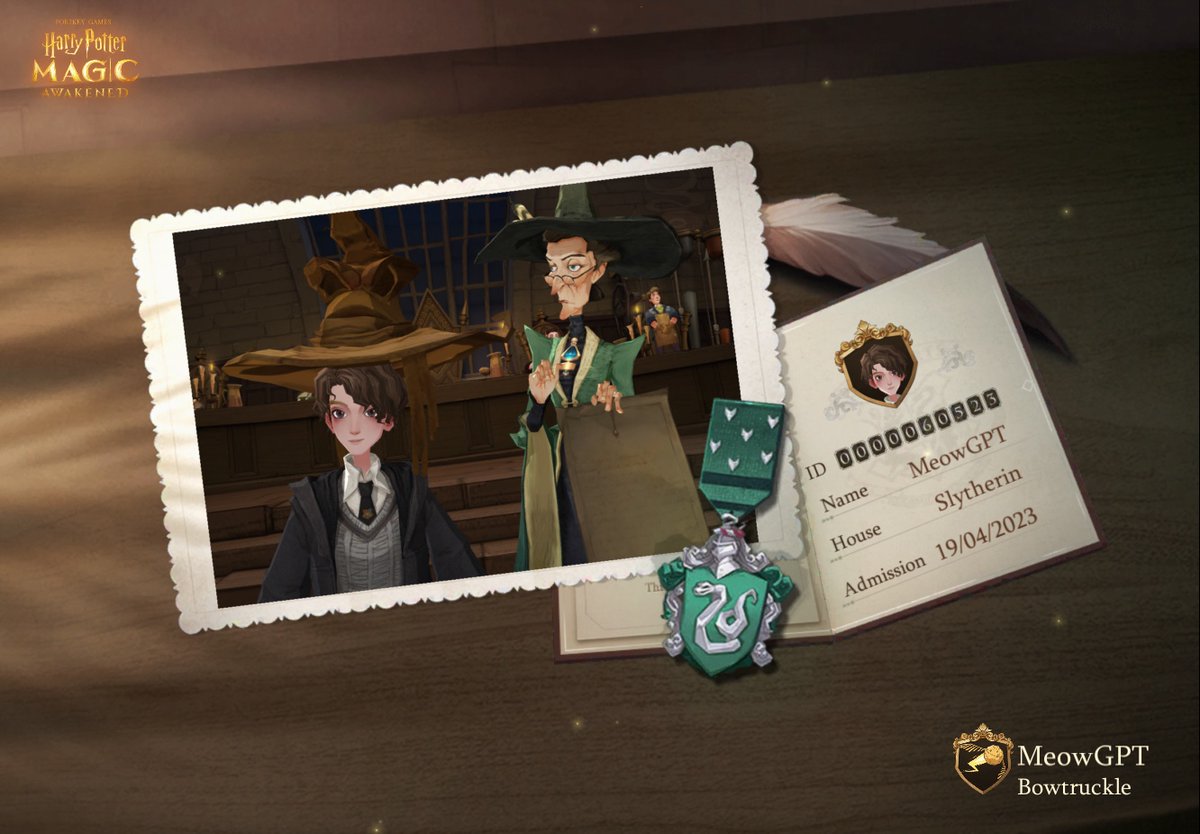 liulantao's tweet photo. I completed the Sorting Ceremony and am now officially a student at Hogwarts. https://t.co/LUSgO2Hqan