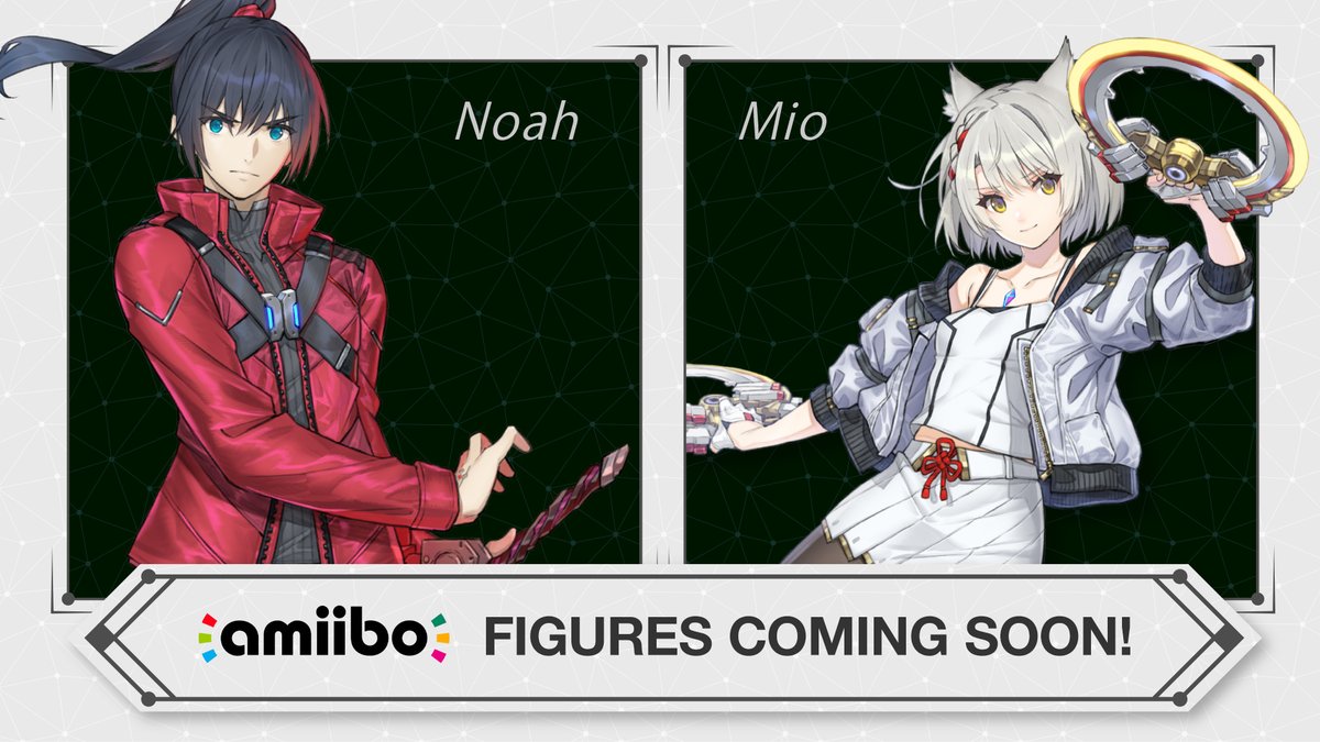 #amiibo figures of #XenobladeChronicles3’s protagonists Noah and Mio are also on the way. Stay tuned for more details!