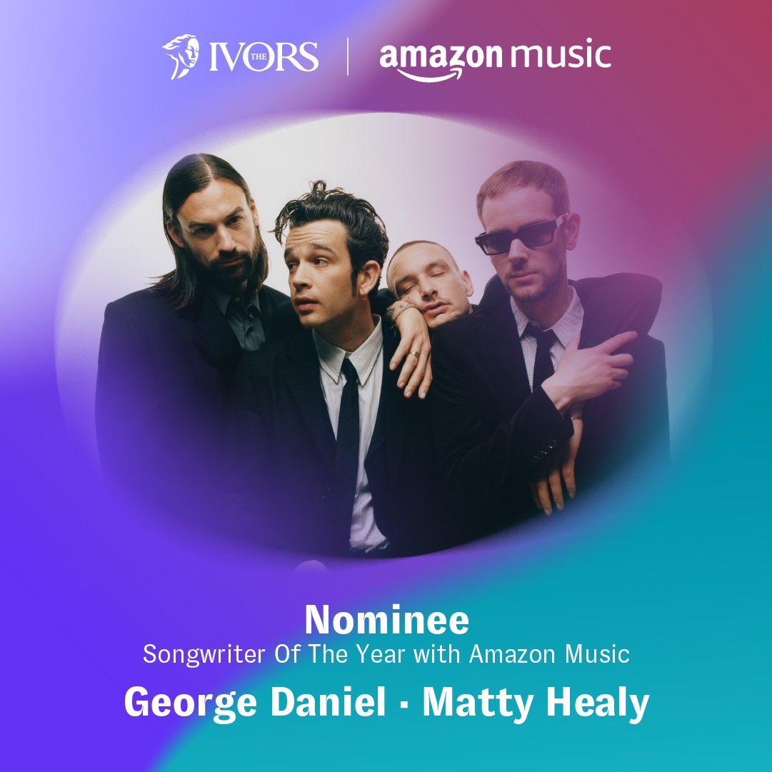 Congratulations to Matty & George @the1975 who are nominated for an @IvorsAcademy Ivor Novello Award for Songwriter of the Year 
#TheIvors