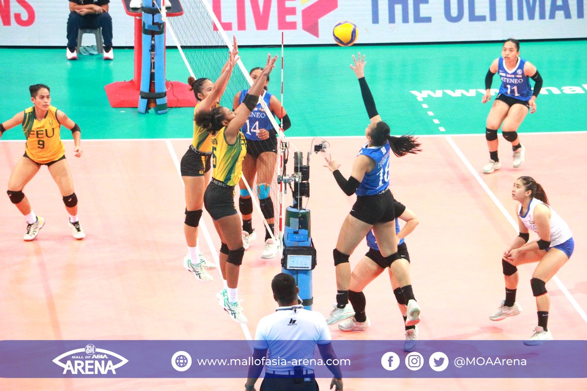 MOAArena's tweet photo. #UAAPSeason85 Women’s Volleyball

FINAL SET SCORE: FEU 25 - ATENEO 21

#RiseAsOne
#UAAPS85AtMOAArena
#ArenaSafe
#ChangingTheGameElevatingEntertainment https://t.co/1m17jjfRz1