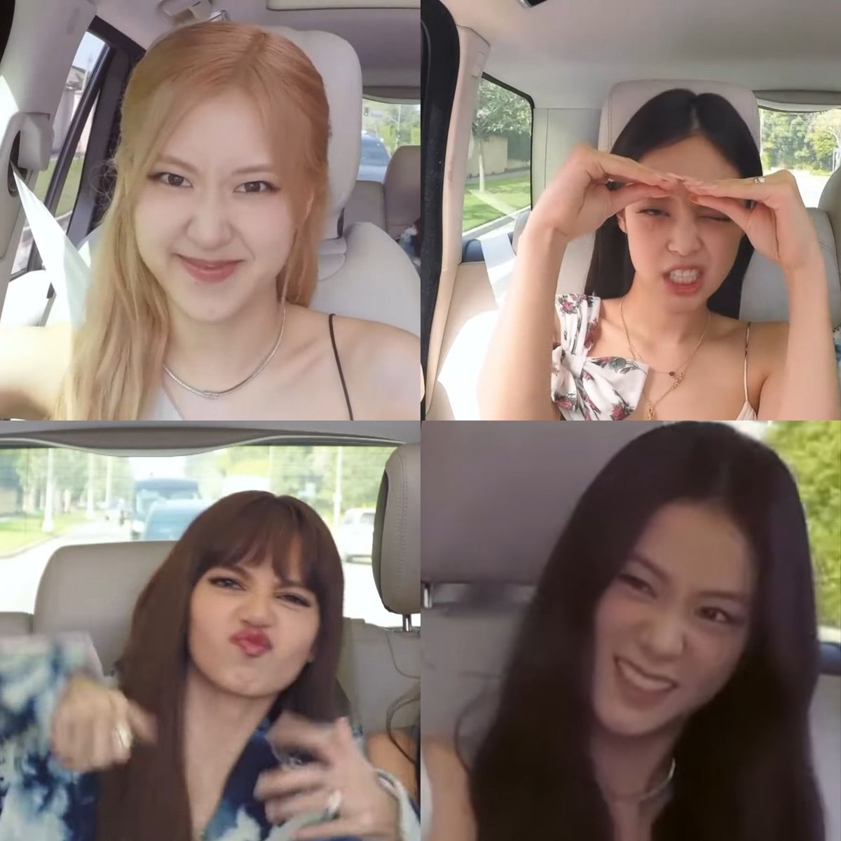 Grcllemgl_'s tweet photo. @latelateshow Their angry cramping face #BLACKPINKCarpool #BLACKPINK https://t.co/50pT7Qllek