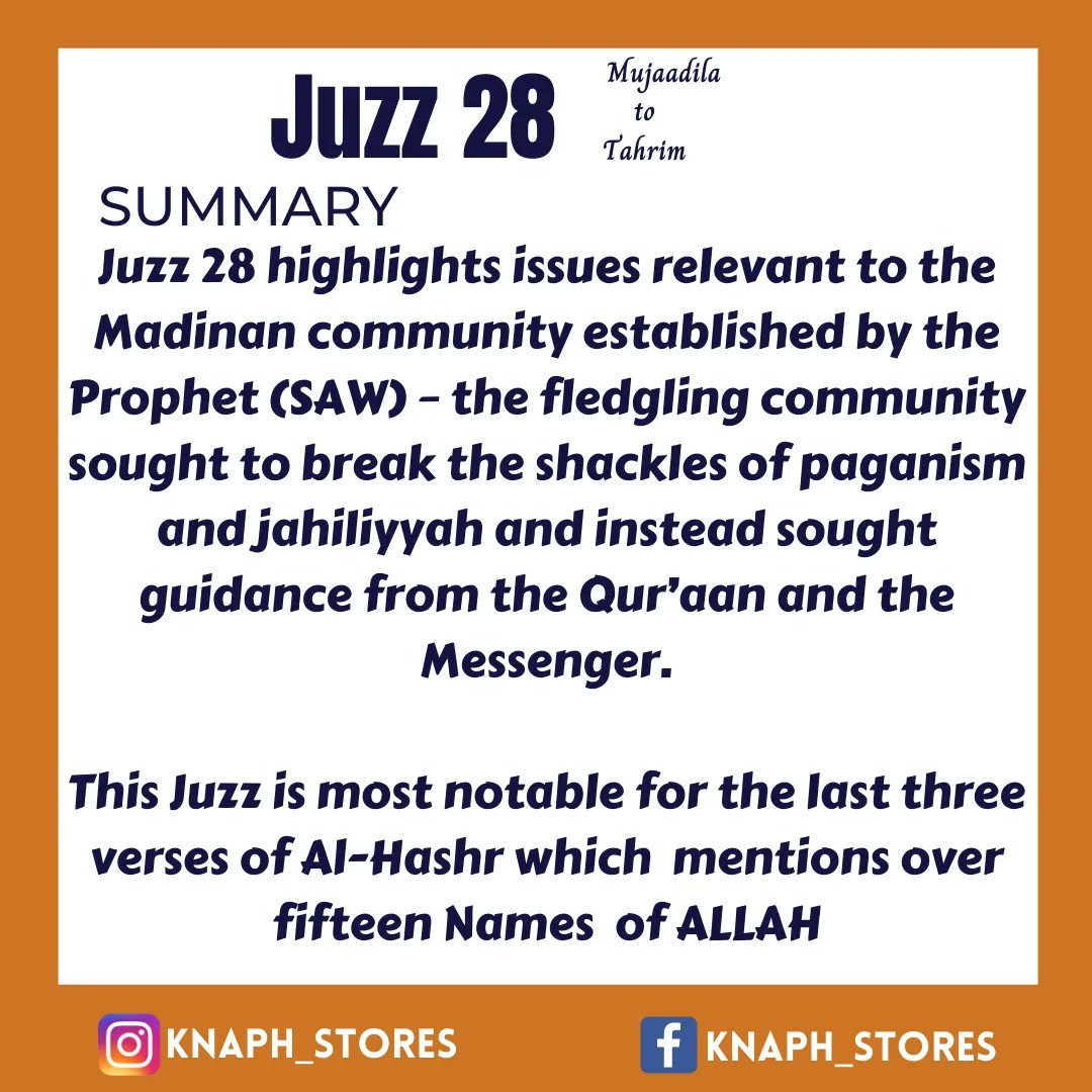knar_phie's tweet image. Summary and Lessons from Juzz 28

#Ramadan2023
#Ramadan1444AH