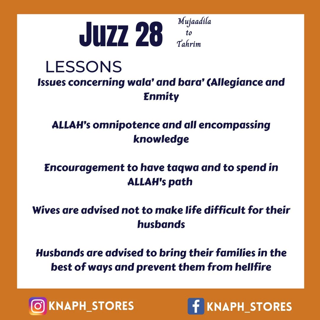 knar_phie's tweet image. Summary and Lessons from Juzz 28

#Ramadan2023
#Ramadan1444AH
