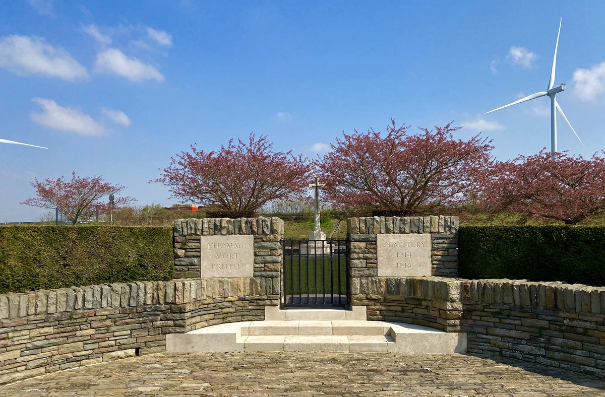 Between the trains and the trucks.. L'Homme Mort British Cemetery.