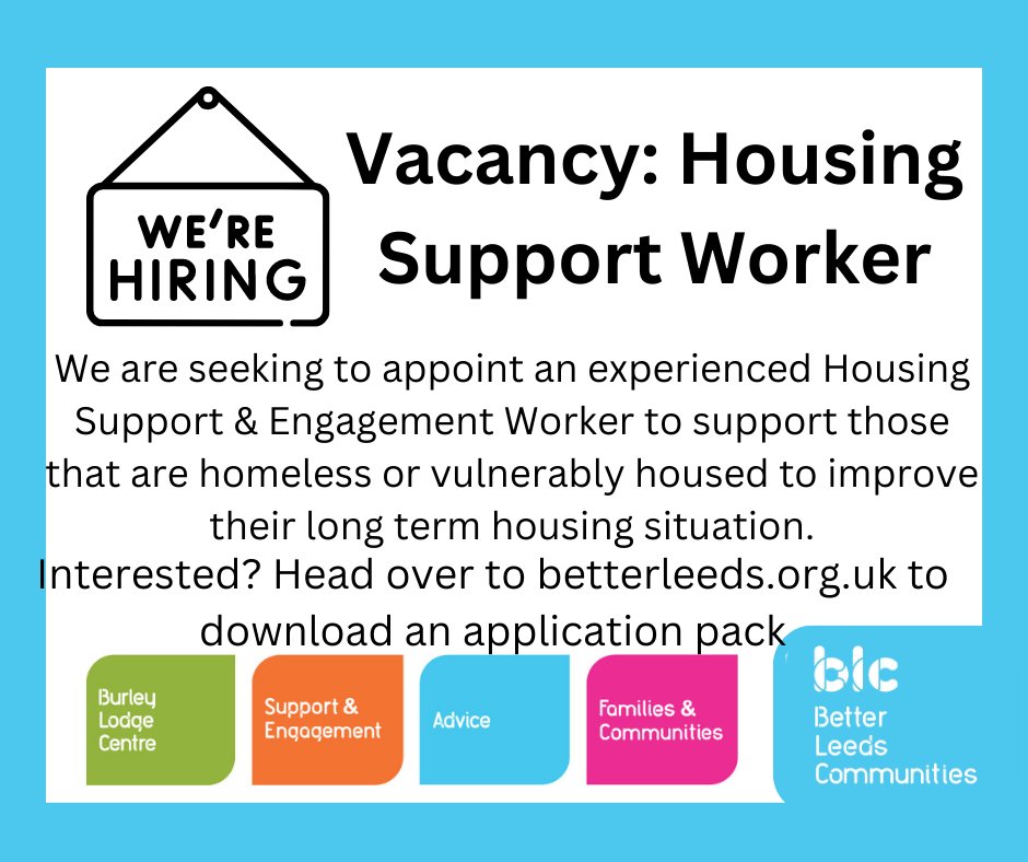 An exciting opportunity for an innovative and creative Housing Support &amp; Engagement Worker to join our Lloyds Foundation funded project as it develops and expands its reach across Leeds communities.
Our My Place project works with clients who are homeless and/or vulnerably house