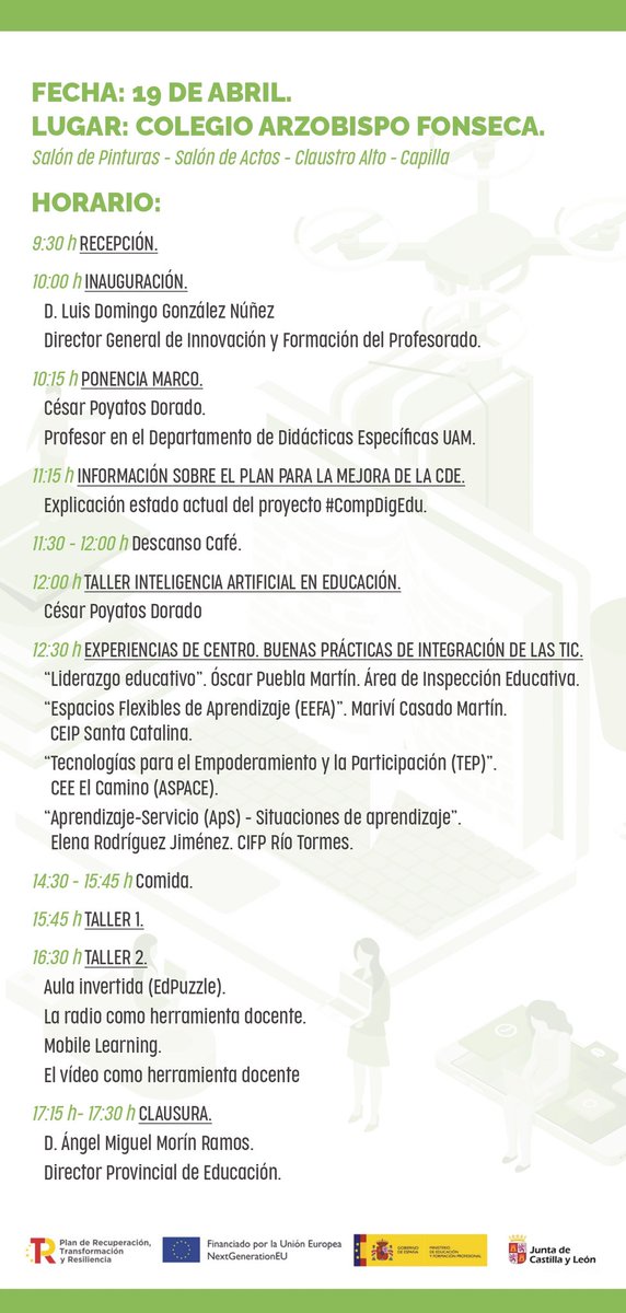 Hergonol's tweet photo. #JornadasmpDigEdu_SA La transformación digital y el uso de las #CompDig es ya una realidad y con un objetivo muy claro ponerlas al servicio y desarrollo de nuestro alumnado para construir ciudadanos competentes. @CIFP_Fabres @educacyl @cfiesalamanca @crfptic @CSFPJCYL https://t.co/H27oYM6eC2