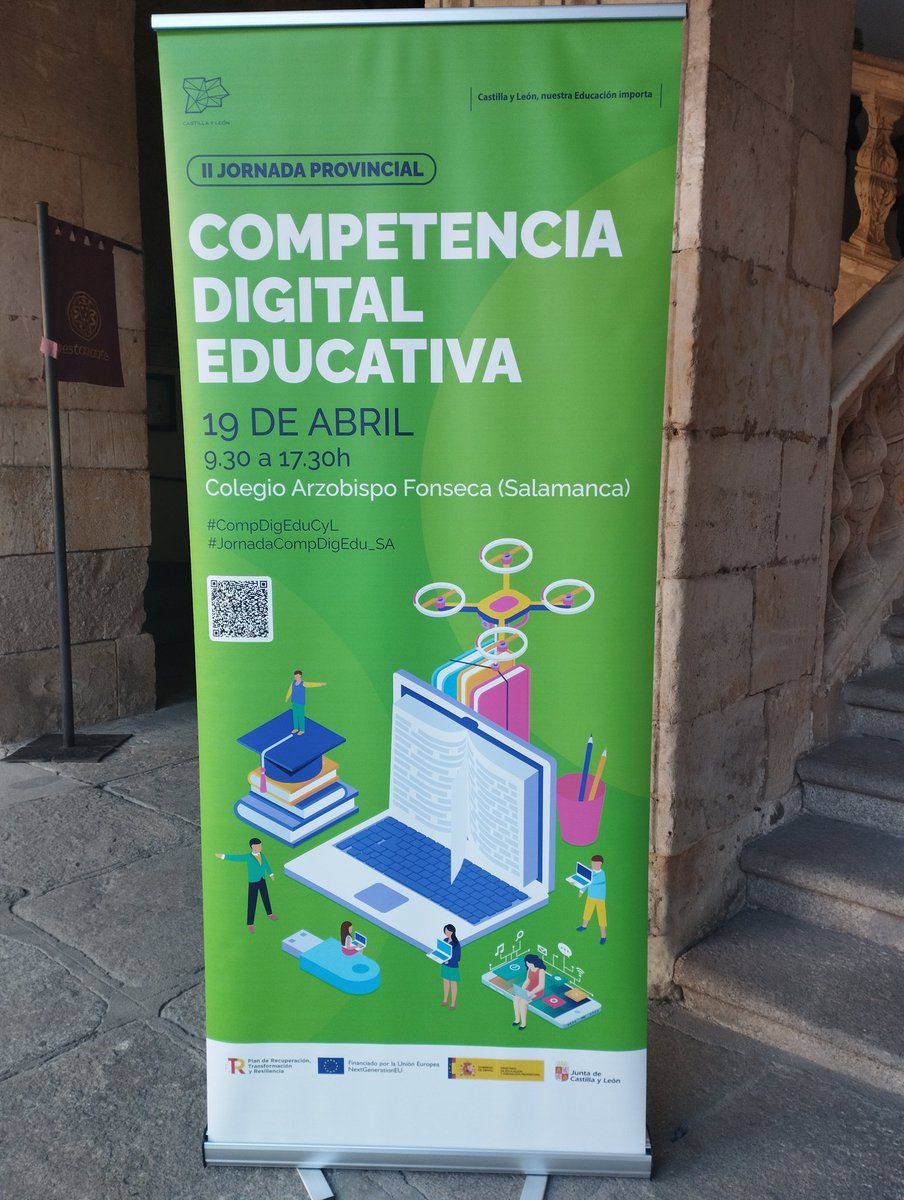 Hergonol's tweet photo. #JornadasmpDigEdu_SA La transformación digital y el uso de las #CompDig es ya una realidad y con un objetivo muy claro ponerlas al servicio y desarrollo de nuestro alumnado para construir ciudadanos competentes. @CIFP_Fabres @educacyl @cfiesalamanca @crfptic @CSFPJCYL https://t.co/H27oYM6eC2